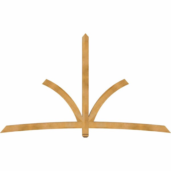 Ekena Millwork Davenport Rough Sawn Timber Gable Bracket, Western Red Cedar, 108"W x 63"H x 4"D x 4"F, 14/12 Pitch GBW108X63X0404DAV00RWR - main